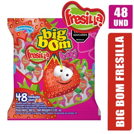 CHUPETAS BIG BOM FRESILLA X 48UND