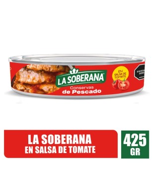 SARDINA LA SOBERANA EN SALSA DE TOMATE X 425GR