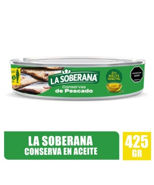 SARDINA SOBERANA EN ACEITE X 425GR