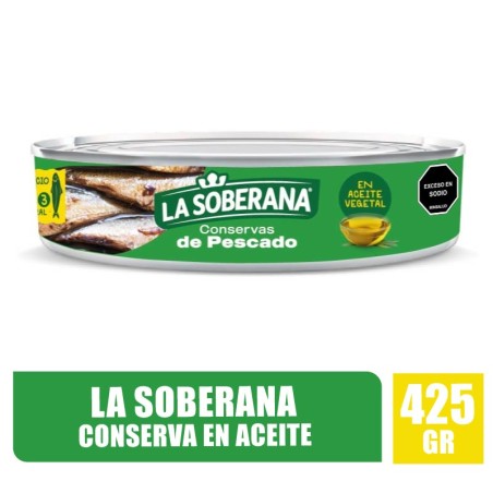 SARDINA SOBERANA EN ACEITE X 425GR