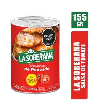 SALMON SOBERANA EN SALSA DE TOMATE X 155GR