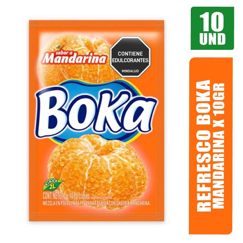 REFRESCO BOKA MANDARINA 10GR X 10UND