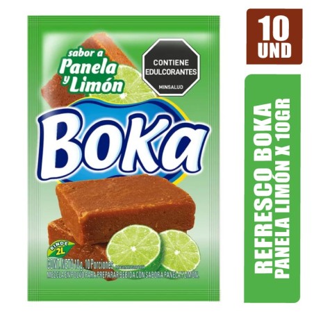 REFRESCO BOKA PANELA LIMON 10GR X 10UND