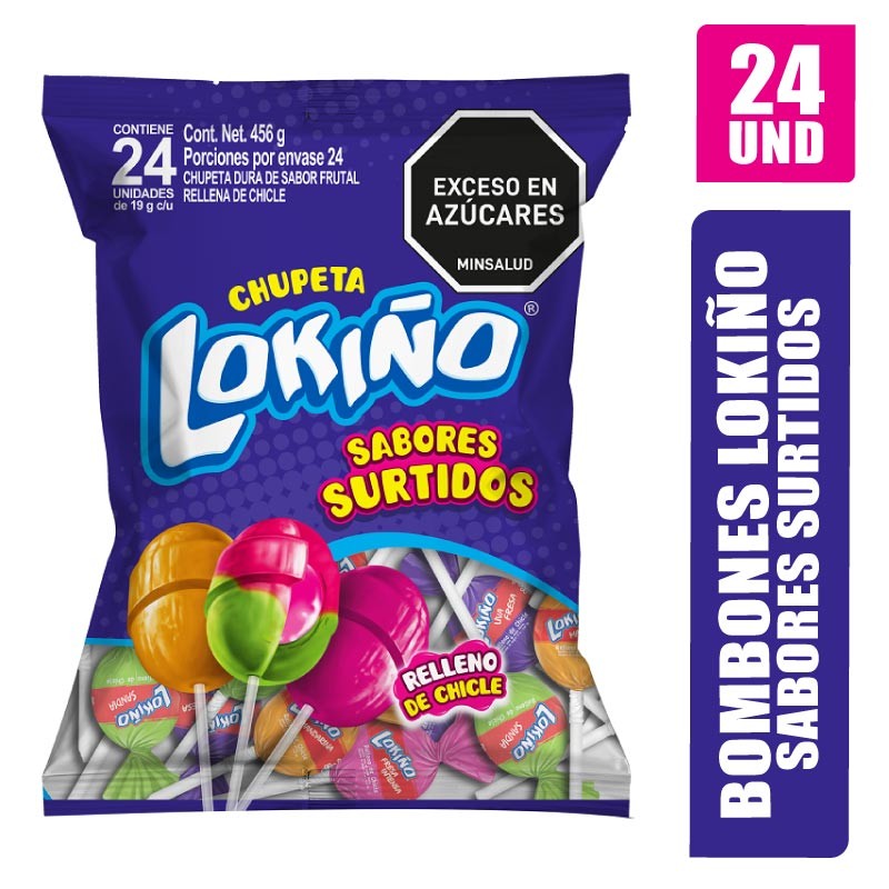 BOMBON LOKIÑO SURTIDO X 24UND