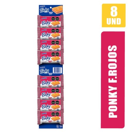PASTEL PONKY FRUTOS ROJOS X 8UND