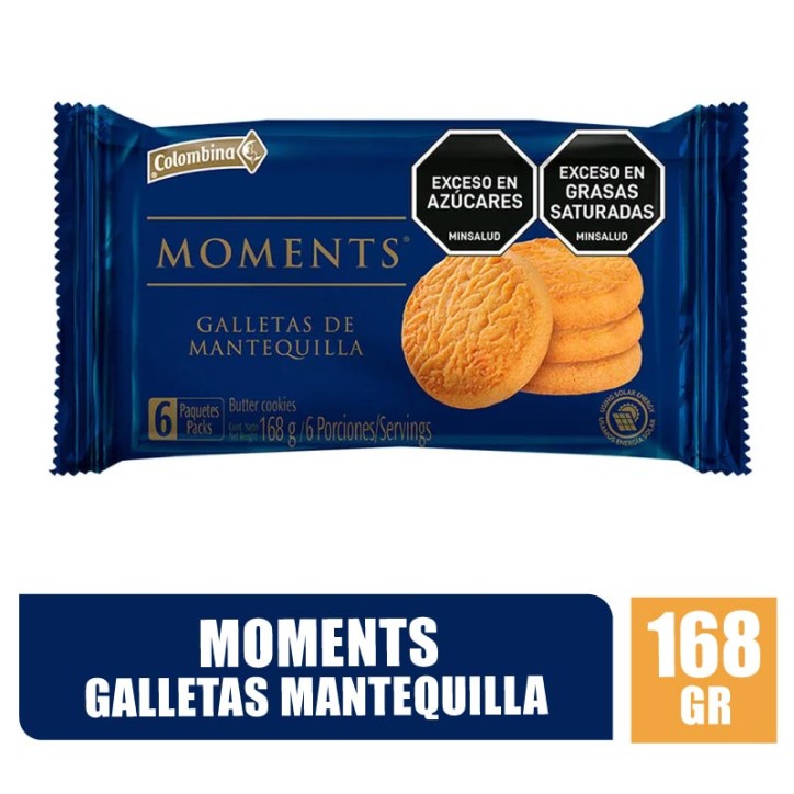 GALLETAS MOMENTS MANTEQUILLA X 168GR