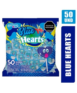 CHUPETAS BLUE HEARTS X 50UND