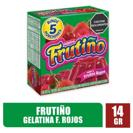 GELATINA FRUTIÑO FRUTOS ROJOS X 14GR
