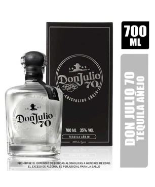 TEQUILA DON JULIO 70 CRISTALINO X 700ML