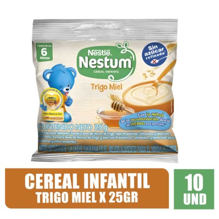 CEREAL NESTUM TRIGO MIEL 25GR X 10UND