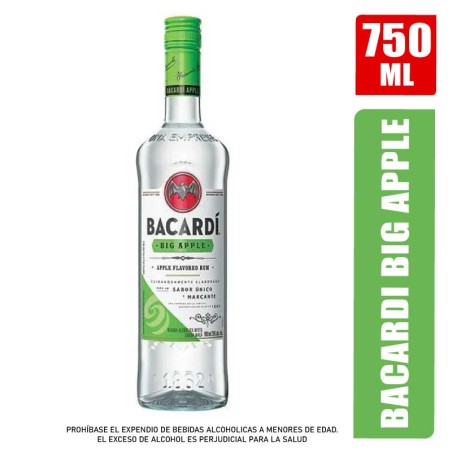 RON BACARDI BIG APPLE BOTELLA X 750ML