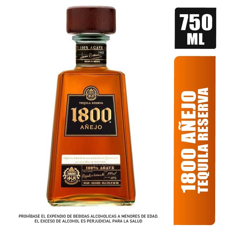 TEQUILA 1800 AÑEJO X 750ML
