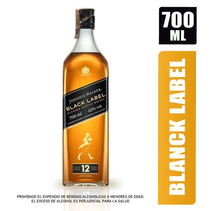 WHISKY JOHNNIE WALKER BLACK LABEL X 700ML
