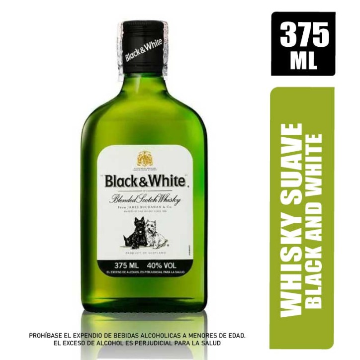 WHISKY BLACK & WHITE X 375ML