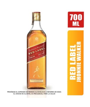 WHISKY JOHNNIE WALKER RED LABEL BOTELLA X 700ML