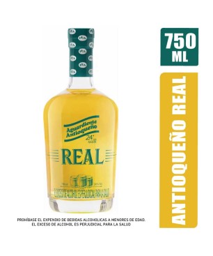 AGUARDIENTE ANTIOQUEÑO REAL AMARILLO X 750ML