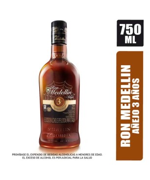 RON MEDELLIN AÑEJO 3 AÑOS X 750ML