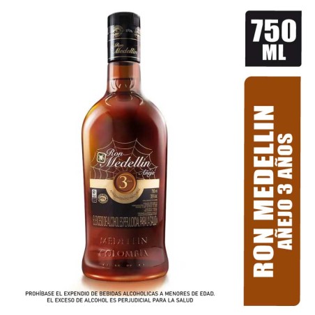 RON MEDELLIN AÑEJO 3 AÑOS X 750ML