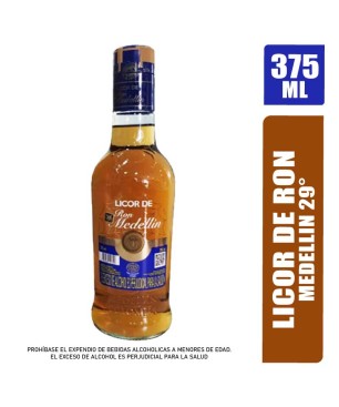 LICOR DE RON MEDELLIN 29° X 375ML