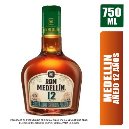 RON MEDELLIN 12 AÑOS X 750ML