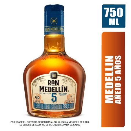 RON MEDELLIN 5 AÑOS X 750ML