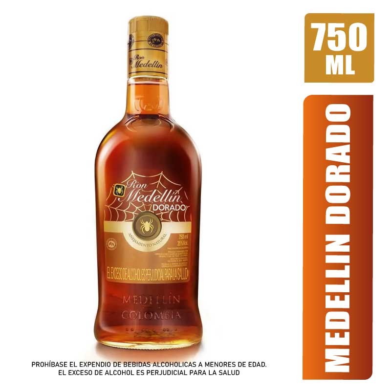 RON MEDELLIN DORADO BOTELLA X 750ML