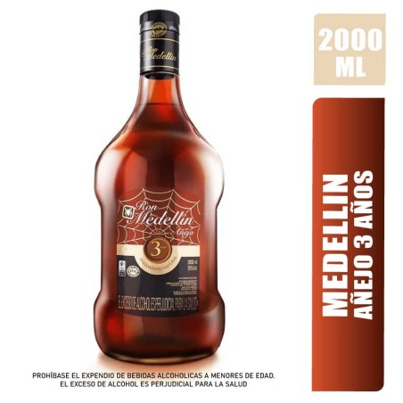 RON MEDELLIN AÑEJO 3 AÑOS X 2000ML