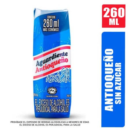 AGUARDIENTE ANTIOQUEÑO AZUL 1/4 X 260ML
