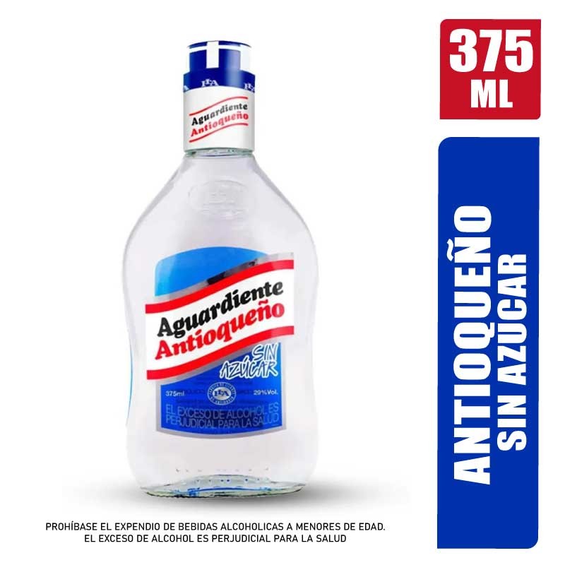 AGUARDIENTE ANTIOQUEÑO AZUL X 375ML