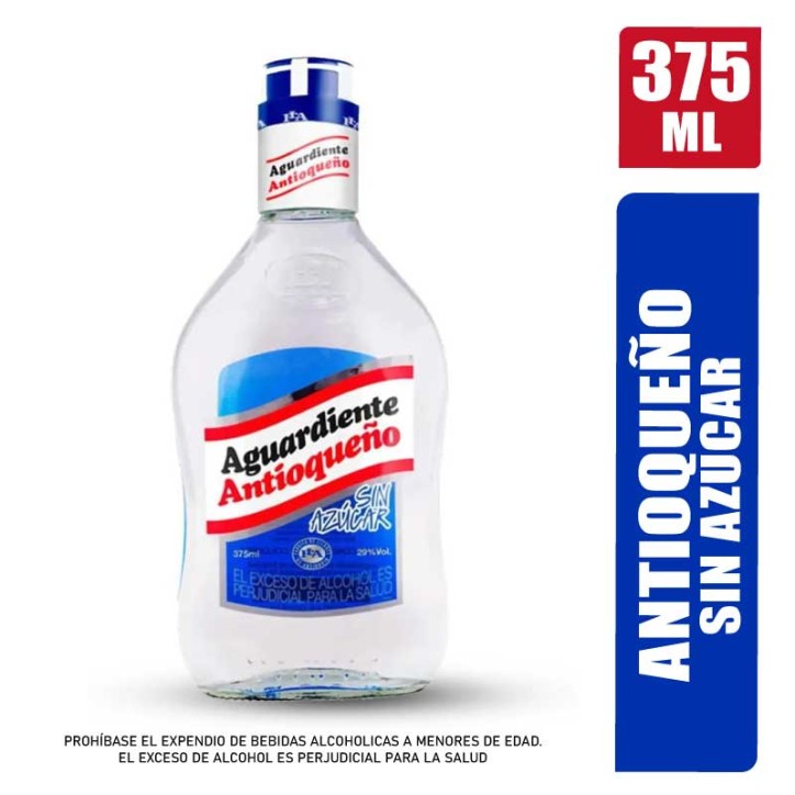 AGUARDIENTE ANTIOQUEÑO AZUL X 375ML