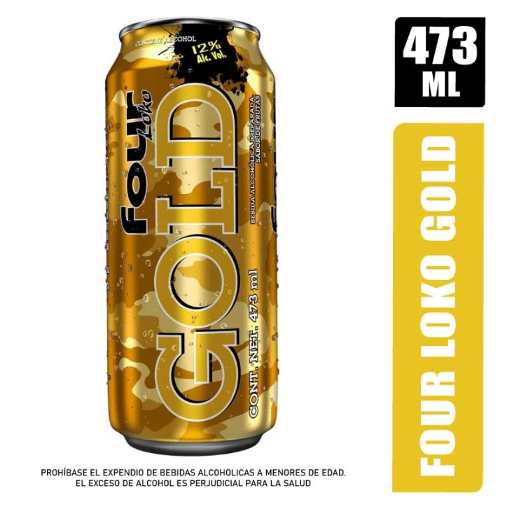 VODKA FOUR LOKO GOLD X 473ML