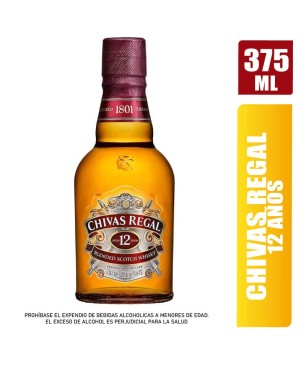 WHISKY CHIVAS REGAL 12 AÑOS X 375ML
