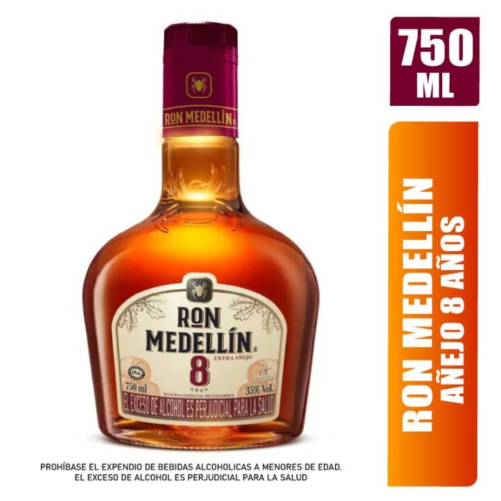 RON MEDELLIN 8 AÑOS X 750ML