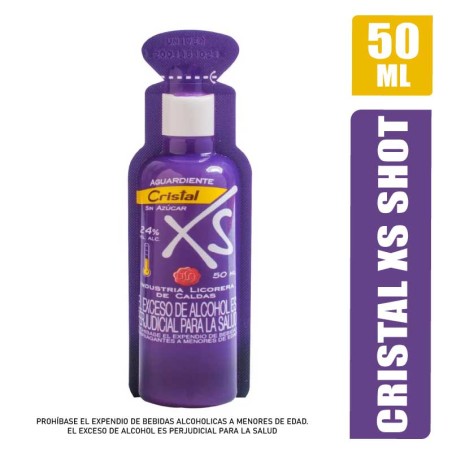 AGUARDIENTE CRISTAL XS SHOT X 50ML
