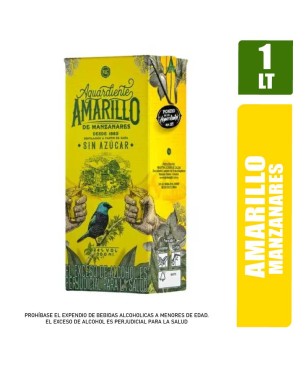 AGUARDIENTE AMARILLO DE MANZANARES TETRAPACK X 1000ML