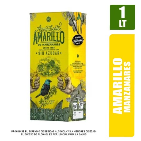 AGUARDIENTE AMARILLO DE MANZANARES TETRAPACK X 1000ML