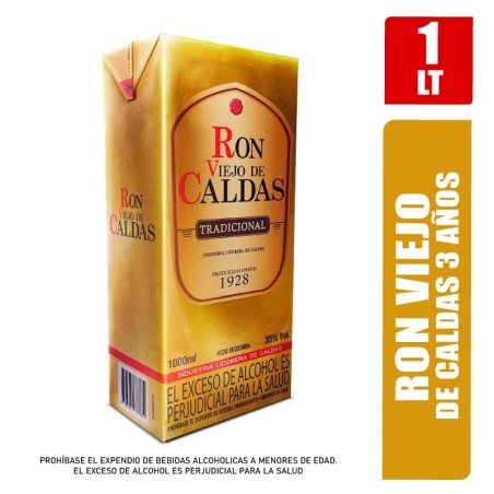 RON VIEJO DE CALDAS 3 AÑOS TETRAPACK X 1000ML