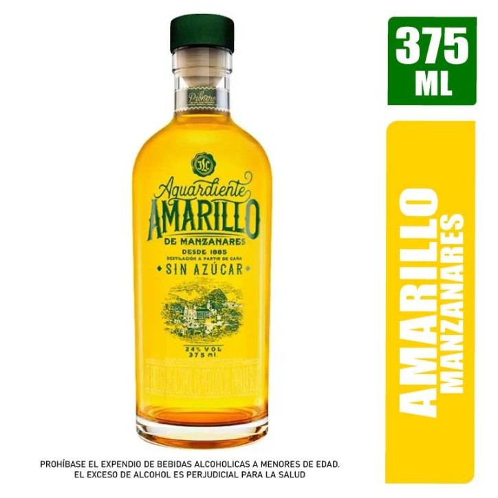 AGUARDIENTE AMARILLO DE MANZANARES X 375ML