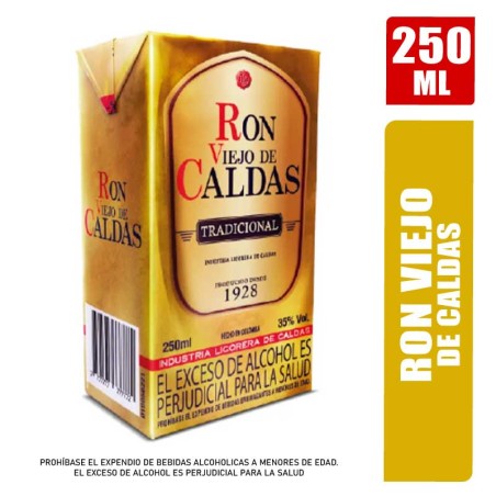 RON VIEJO DE CALDAS 3 AÑOS X 250ML