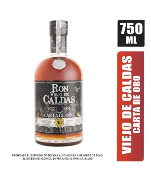 RON VIEJO DE CALDAS 8 AÑOS X 750ML