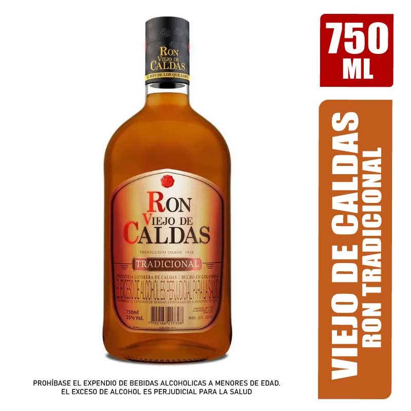 RON VIEJO DE CALDAS 3 AÑOS X 750ML