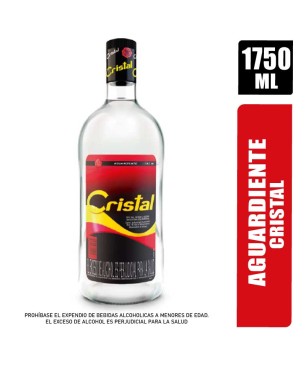 AGUARDIENTE CRISTAL TAPA NEGRA X 1750ML