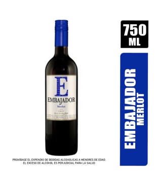 VINO TINTO MERLOT EMBAJADOR X 750ML