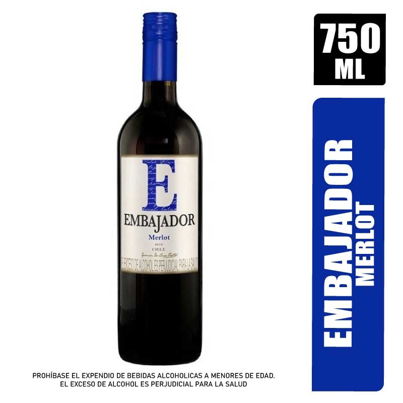 VINO TINTO MERLOT EMBAJADOR X 750ML