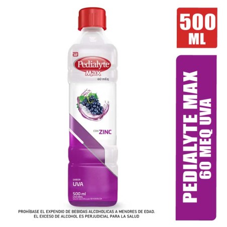 PEDIALYTE MAX 60 MEQ UVA X 500ML