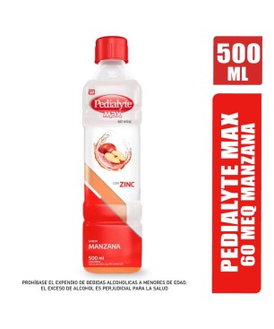 PEDIALYTE MAX 60 MEQ MANZANA X 500ML