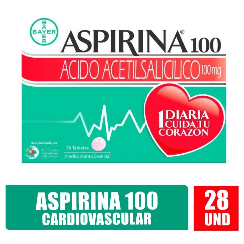ASPIRINA 100MG X 28UND