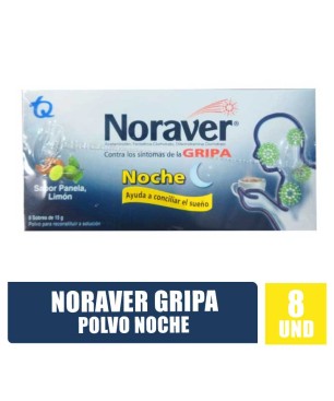 NORAVER GRIPA POLVO NOCHE X 8UND