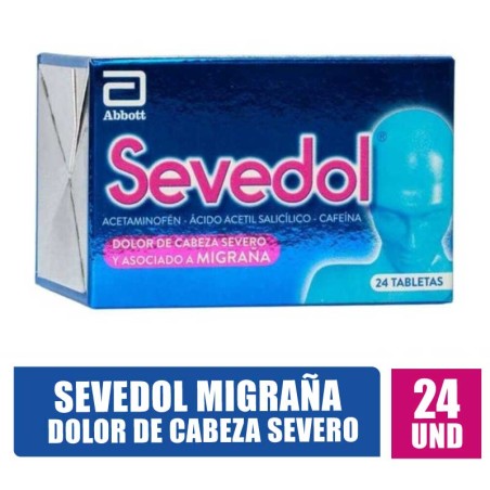 SEVEDOL DOLOR DE CABEZA SEVERO X 24UND