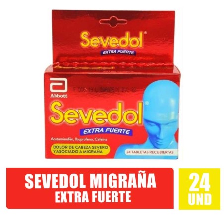 SEVEDOL EXTRA FUERTE DOLOR SEVERO X 24UND